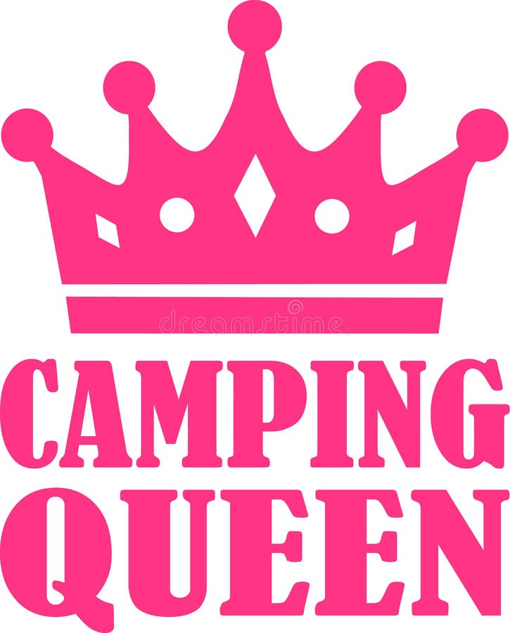 Camping Queen vector stock illustration. Illustration of hiking 107150865