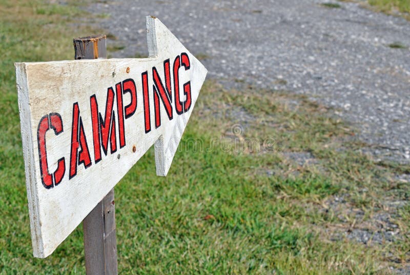 Camping Sign royalty free stock photo