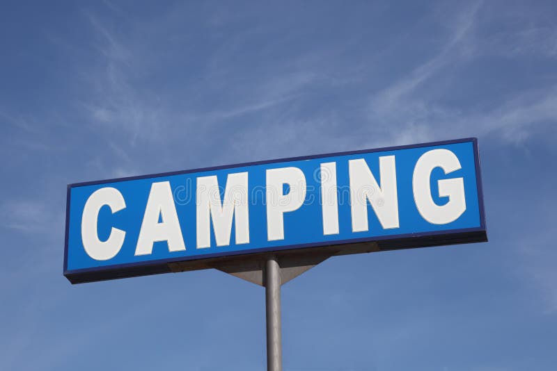 Camping sign stock photo. Image of camp, trip, travel - 25181288