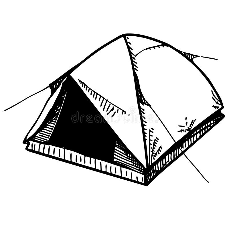 Vector collection of hand drawn camping tents. Outdoor recreation. Camping  facilities #Ad , #spon, #drawn#campin… | Camping drawing, Tent drawing, How  to draw hands