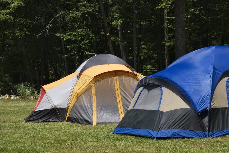 Camping Tents in the Mountains