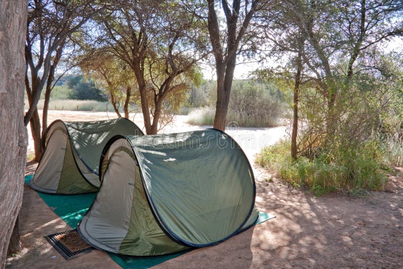 Camping in South Africa stock image. Image of overnight 15537377