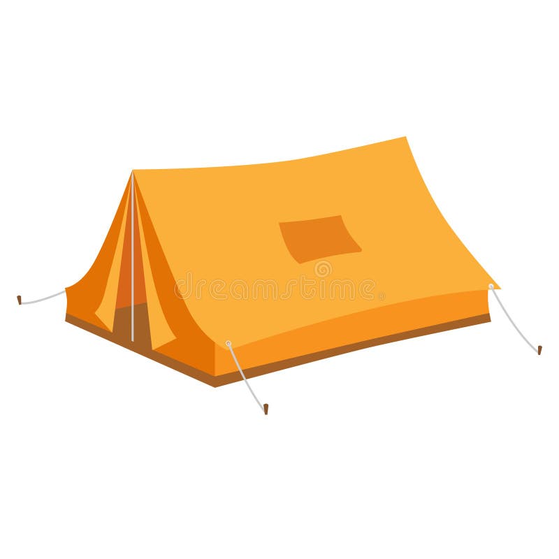 Campingowy namiot w 3D, isometric ilustracja wektor
