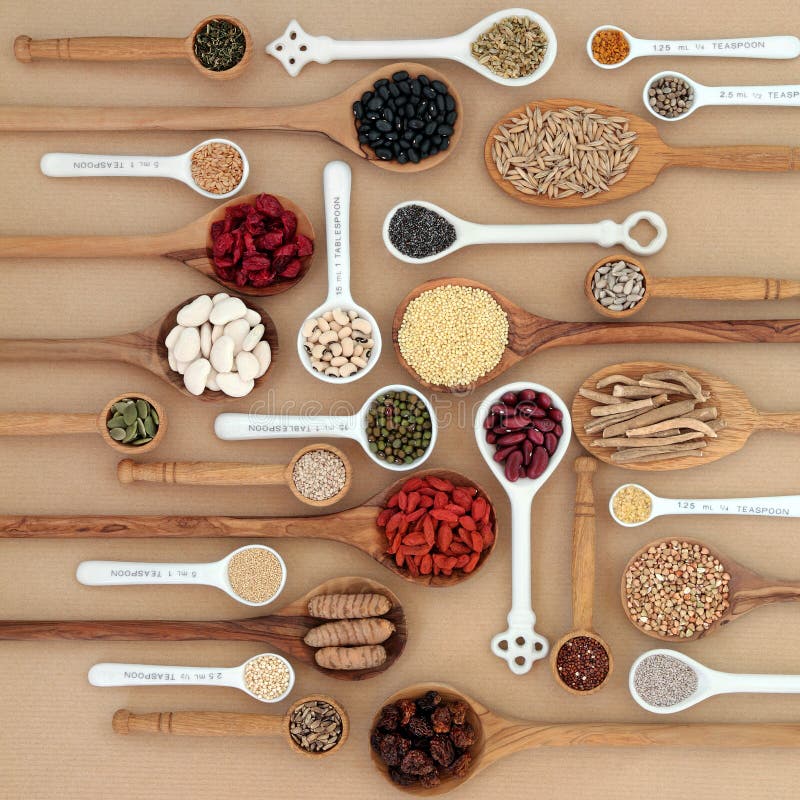 Campionatore secco di Superfood fotografia stock libera da diritti Campionatore secco di Superfood fotografia stock libera da diritti