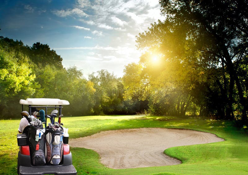 Campo da golf immagini stock libere da diritti Campo da golf immagini stock libere da diritti