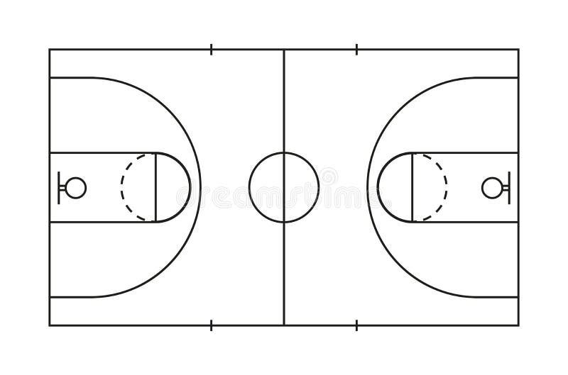 Campo de basquete de praia ilustração do vetor. Ilustração de litoral -  254255916