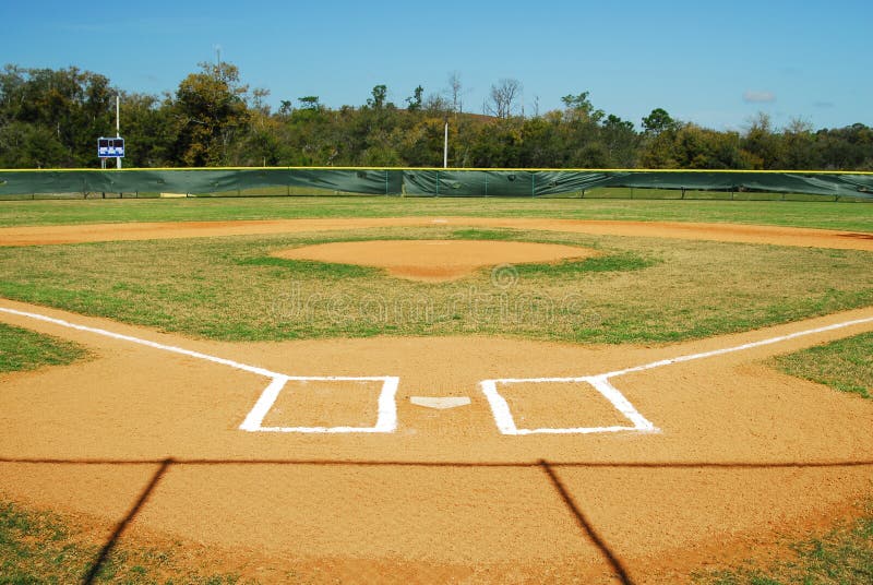 Shot of an empty baseball field. Shot of an empty baseball field.