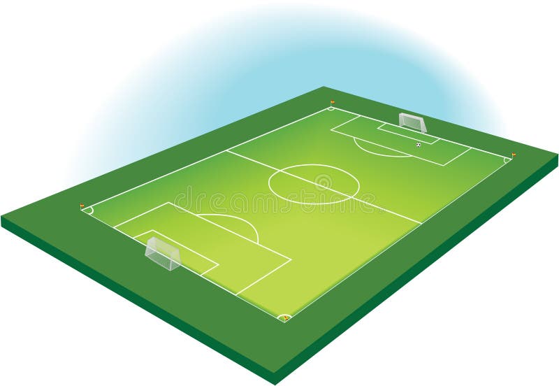 campo de futebol 3D fundo - ilustração vetorial - Stockphoto #11650724