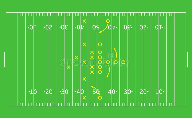 Campo de futebol americano ilustração royalty free Campo de futebol americano ilustração royalty free