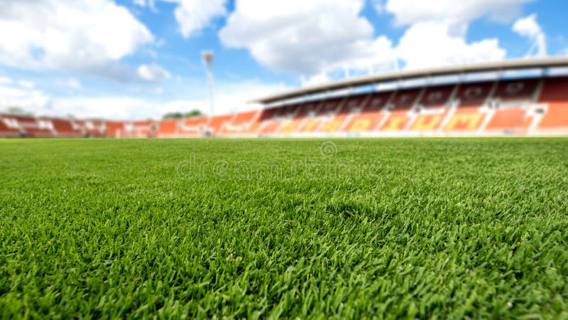 Campo de futebol, textura do fundo do campo de futebol foto de stock Campo de futebol, textura do fundo do campo de futebol foto de stock