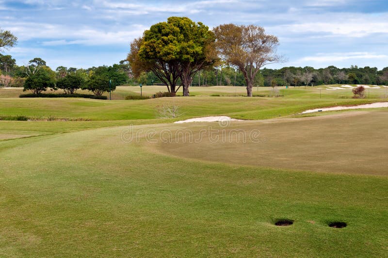 Campo de Golfe foto de stock royalty free