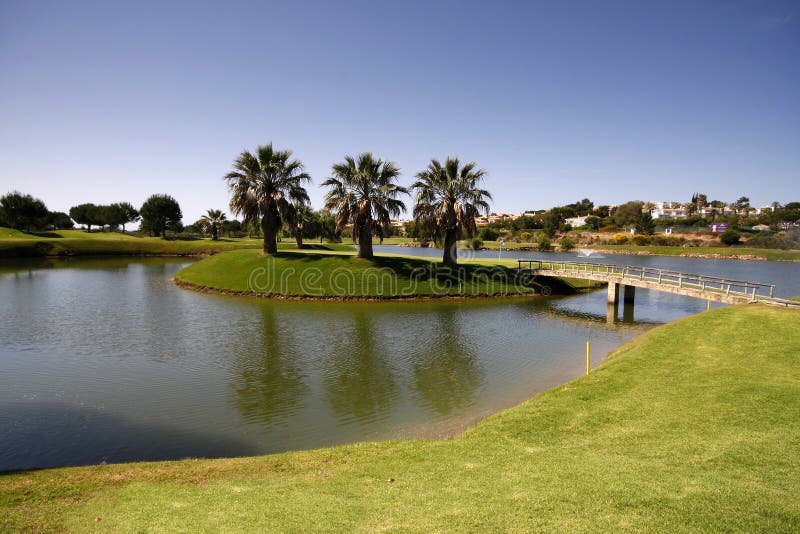 Campo de Golfe imagens de stock