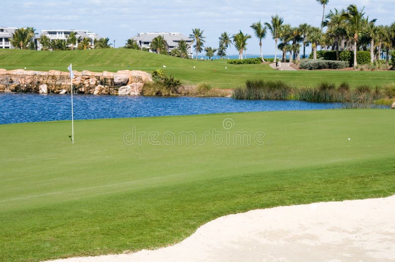 Campo de Golfe foto de stock royalty free