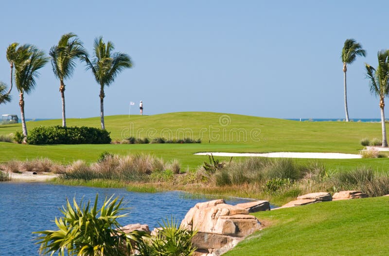 Campo de Golfe imagem de stock
