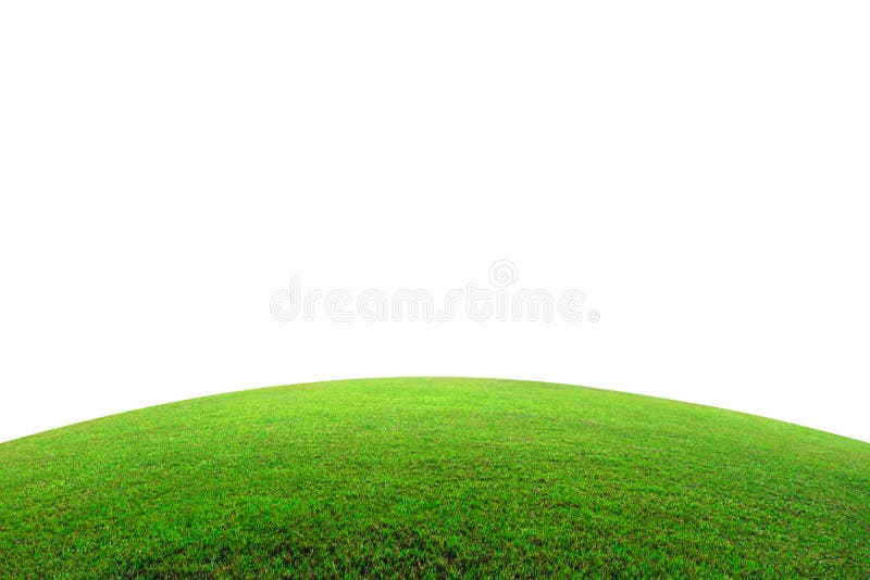 Campo de grama verde na montanha isolada no fundo branco Pastagem bonita com inclinação Trajeto de grampeamento imagens de stock royalty free Campo de grama verde na montanha isolada no fundo branco Pastagem bonita com inclinação Trajeto de grampeamento imagens de stock royalty free