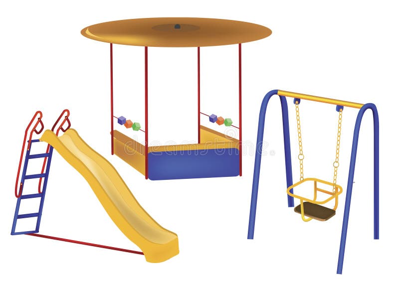 Of children's playground on a white background. Of children's playground on a white background