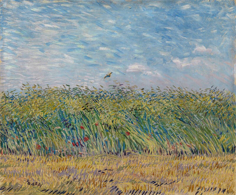 Vincent van Gogh, Wheat Field with Poppies and Lark, 1887, Van Gogh Museum, Amsterdam, Netherlands. Vincent van Gogh, Wheat Field with Poppies and Lark, 1887, Van Gogh Museum, Amsterdam, Netherlands