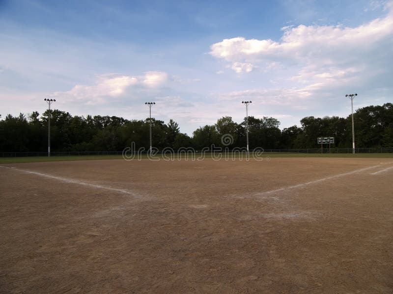 Campo di baseball fotografia stock libera da diritti Campo di baseball fotografia stock libera da diritti