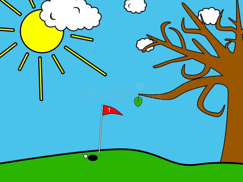 Campo di golf royalty illustrazione gratis Campo di golf royalty illustrazione gratis