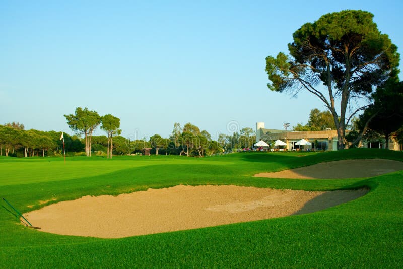 Campo de golfe foto de stock royalty free
