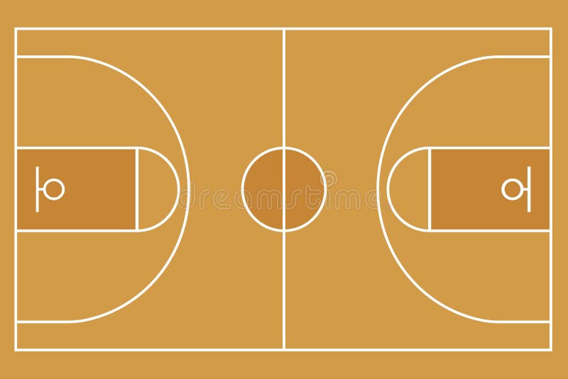 Campo plano del baloncesto Opinión superior la cancha de básquet con la línea plantilla Estadio del vector libre illustration Campo plano del baloncesto Opinión superior la cancha de básquet con la línea plantilla Estadio del vector libre illustration