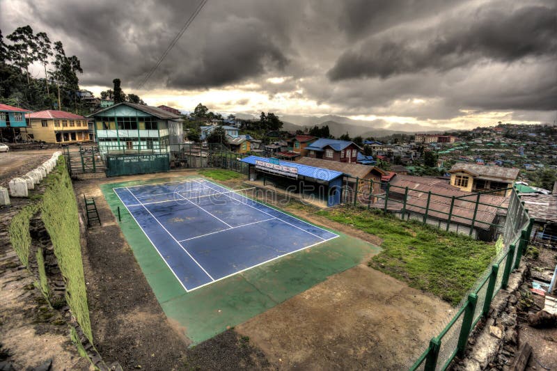 Campos de tenis - Hakha, Chin State, Myanmar (Birmania) fotos de archivo libres de regalías