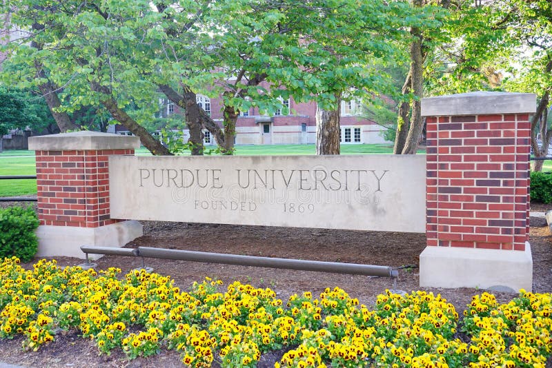 Campus universitário de Purdue fotos de stock