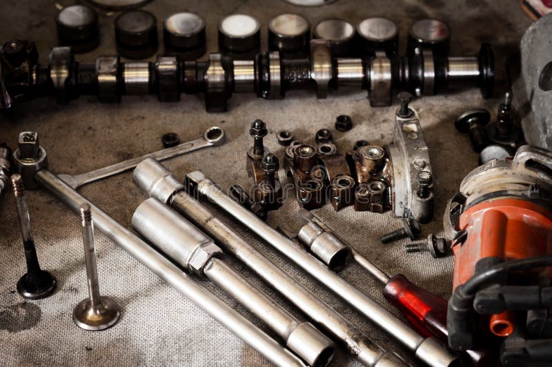 Camshaft of a car stock image. Image of manufacturing 23621637