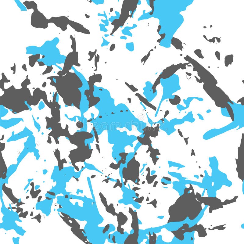 Camufle turquois ou o teste padrão sem emenda azul e cinzento no branco ilustração stock Camufle turquois ou o teste padrão sem emenda azul e cinzento no branco ilustração stock