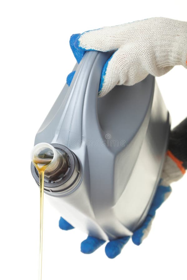 Can car engine oil isolated on white