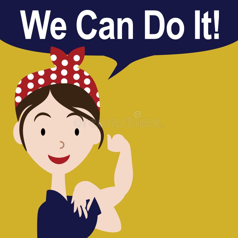 We can do it cartoon poster EPS 10 vector