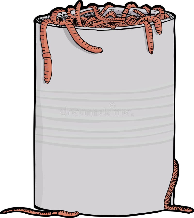 Can of Worms Saying Cartoon Stock Vector Illustration of humor