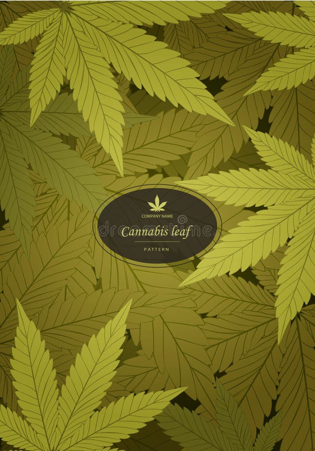 Canaabis or Marijuana Leaves Pattern on Golden Foil Stock Vector -  Illustration of design, natural: 148094868