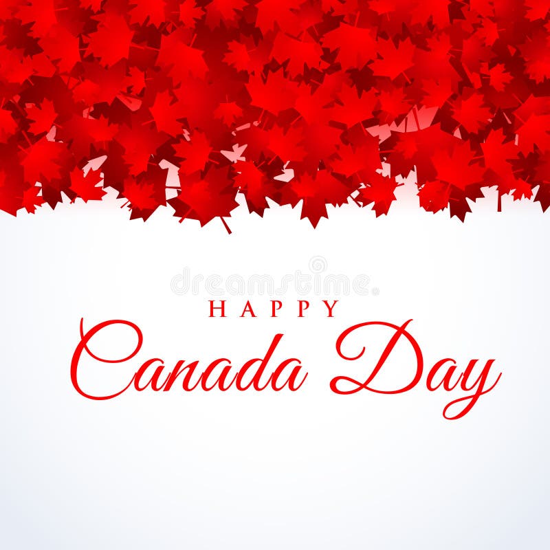 Canada Day Background Design Of Maple Leaves And Firework Stock Vector ...