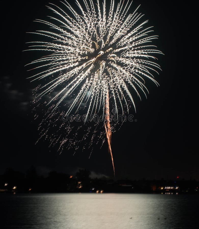 Canada Day Fireworks stock photo. Image of ontario, canada 120595778
