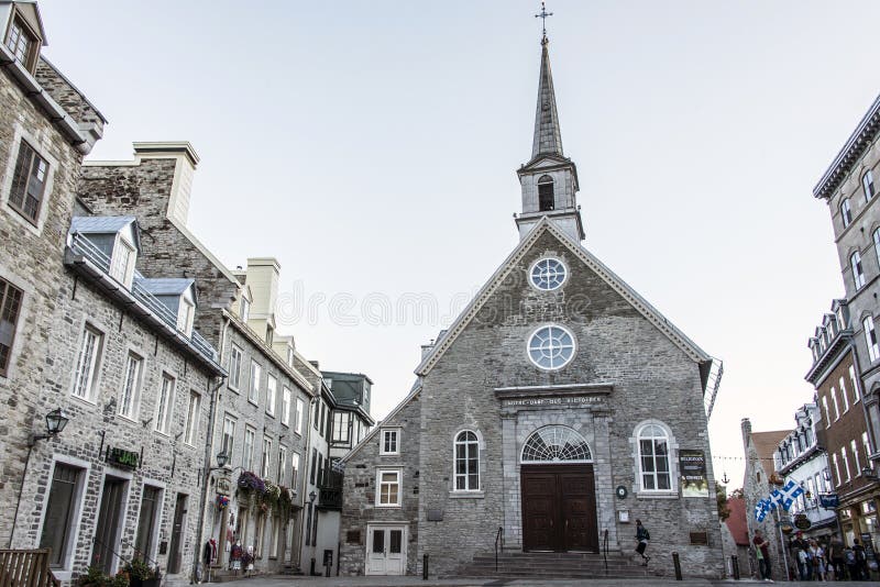 Canada 13 de Québec 09 2017 endroit trésor de patrimoine mondial de l'UNESCO de Royale Royal Plaza et de Notre Dame de Victories photographie stock Canada 13 de Québec 09 2017 endroit trésor de patrimoine mondial de l'UNESCO de Royale Royal Plaza et de Notre Dame de Victories photographie stock