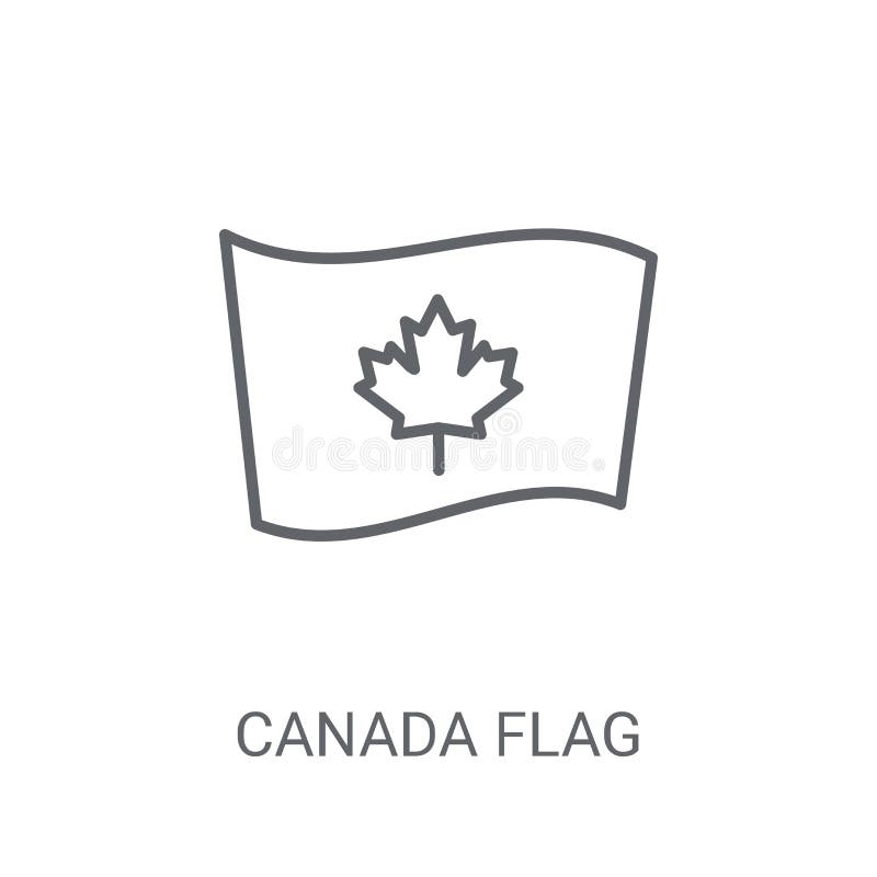 Canada Flag Icon Trendy Canada Flag Logo Concept On White Backg Stock Vector Illustration Of