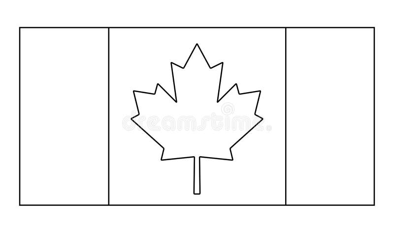 stock illustration canada flag outline vector symbol icon design beautiful illustration isolated white background image