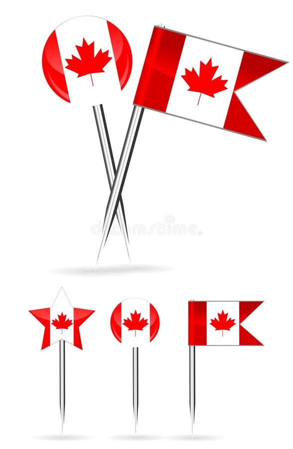 Canada flag and round pin