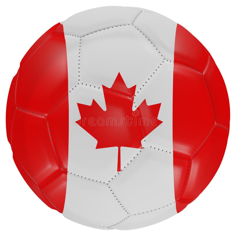 Canada Flag on a Soccer Ball Stock Illustration Illustration of game
