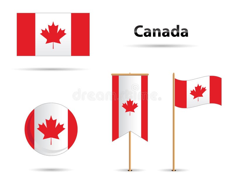 Canada Flags set stock vector. Illustration of maple 99326592
