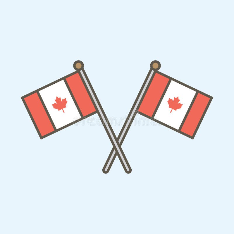 Canada Flags. Vector Illustration Decorative Design Stock Vector