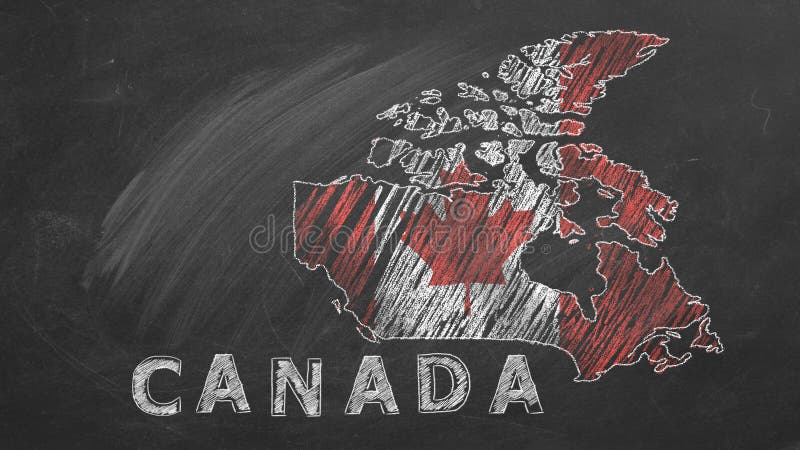 Canada. getekende en geanimeerde illustratie.