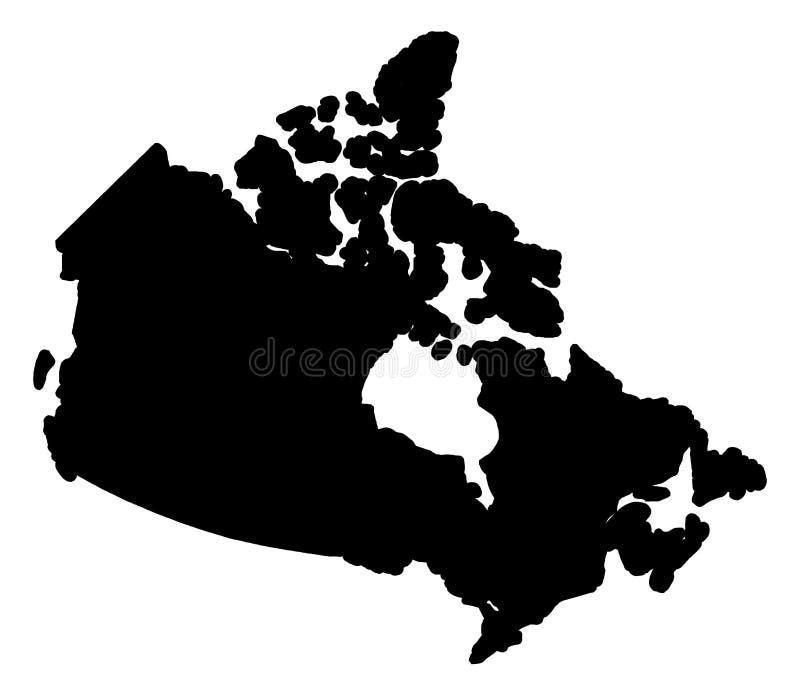 Map Canada Silhouette Stock Illustrations – 4,353 Map Canada Silhouette