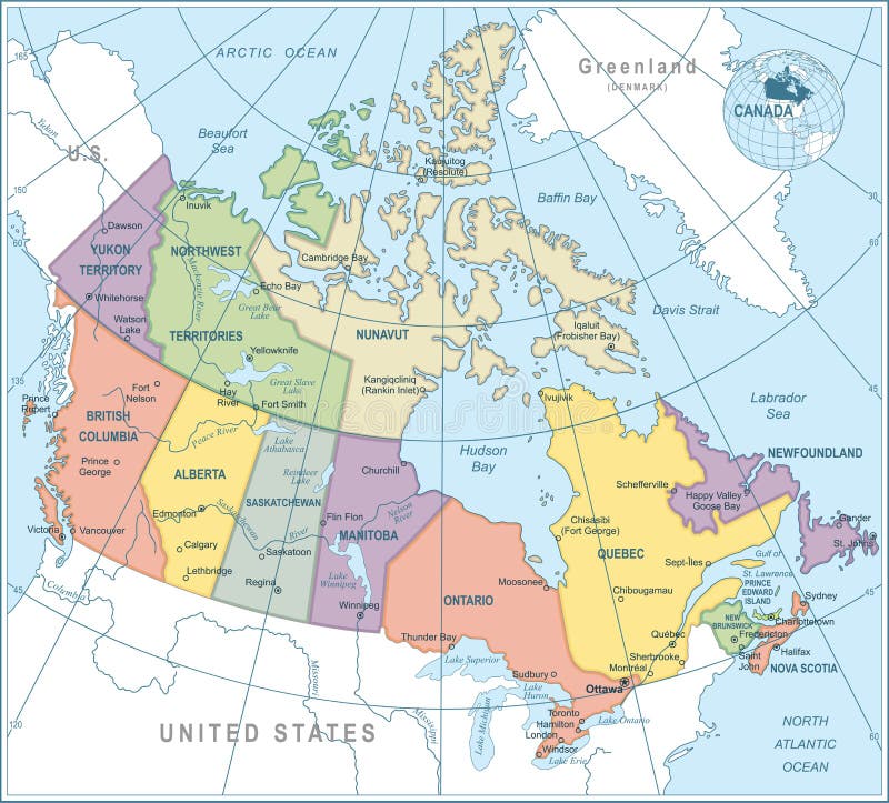 Map of Canada - Highly Detailed Vector Illustration Stock Illustration ...