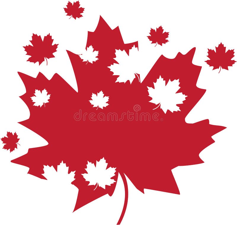 Canada Day Maple Leaf Border Stock Illustration - Illustration of ...