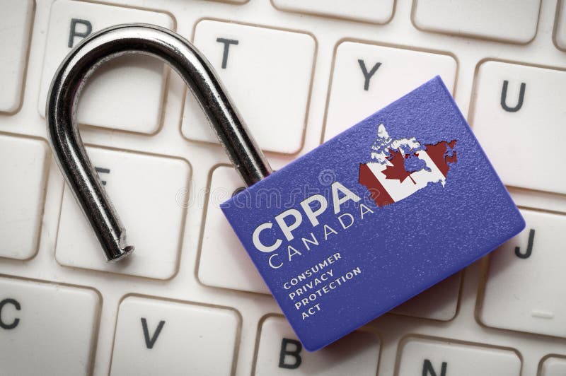 Canada New Data Protection Law Cppa Concept Three Books Shows the Name