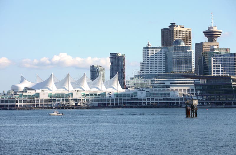 Canada Place & Vancouver BC Skyline, Canada. Stock Photo Image of