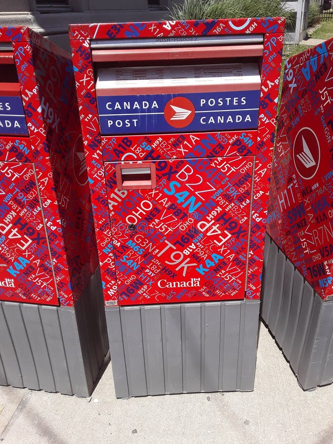 Canada post mail boxes used across Canada royalty free stock photos