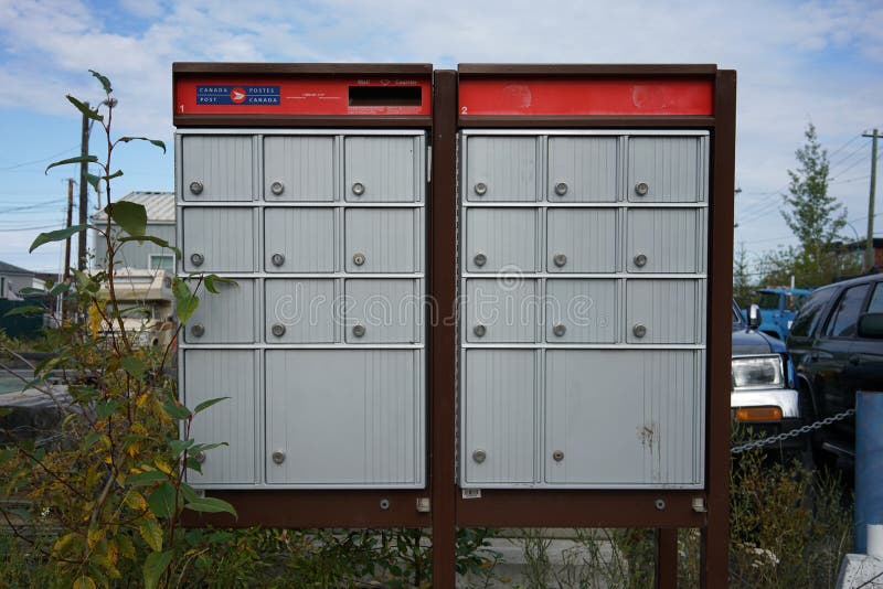 Canada Post Mailbox Along Franklin Avenue in Yellowknife, Canada